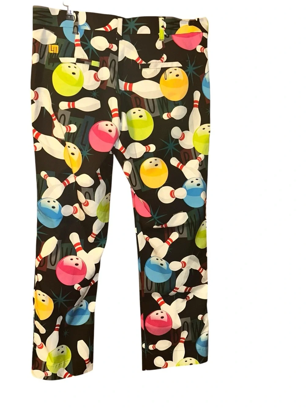 Men Loud Mouth golf pants bowling pin and ball print pants 34x32L